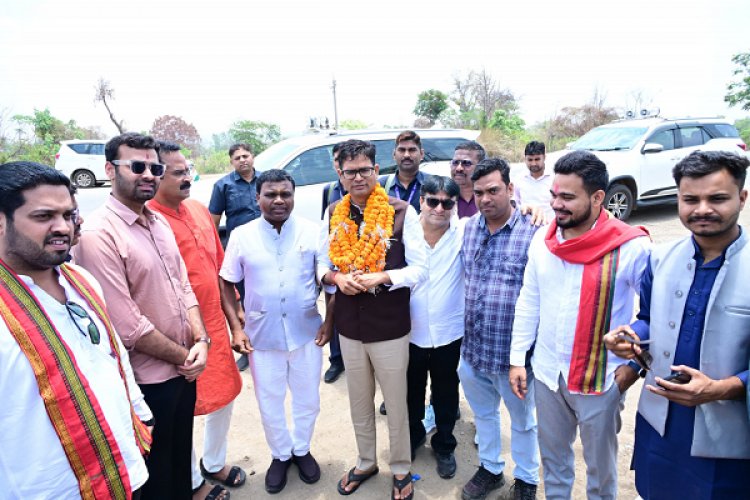 वित्त मंत्री श्री ओपी चौधरी का कांकेर आगमन पर आत्मीय स्वागत