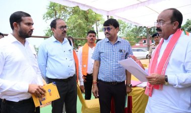 उप मुख्यमंत्री श्री अरुण साव का बस्तर में निर्माण कार्यों का निरीक्षण जारी